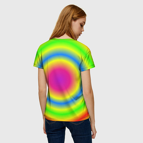 Женская футболка Bright print / 3D-принт – фото 4