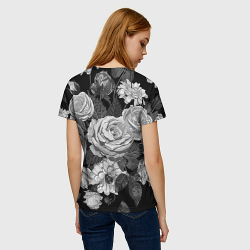 Женская футболка Розы / 3D-принт – фото 4