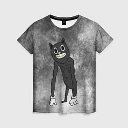 Женская футболка Cartoon cat
