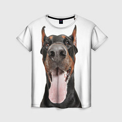 Футболка женская Доберман Doberman, цвет: 3D-принт