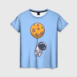 Женская футболка Космонавт с шариком