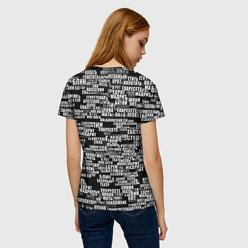 Женская футболка Эвфемизмы анонимуса / 3D-принт – фото 4