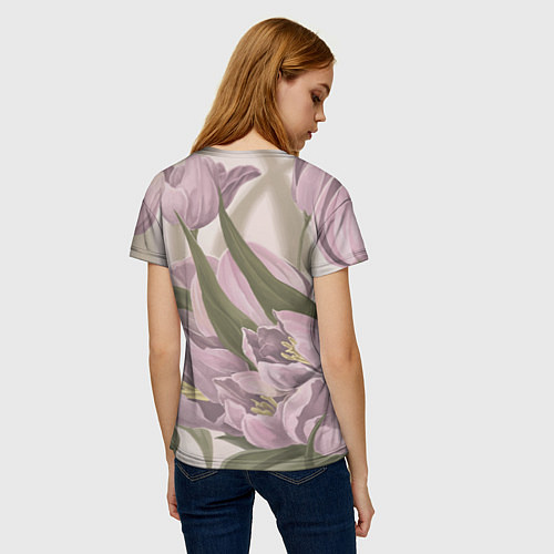 Женская футболка Сахарный розовый / 3D-принт – фото 4