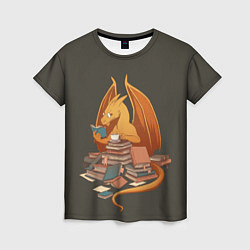 Женская футболка Book Dragon