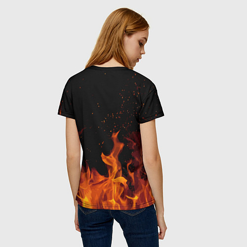 Женская футболка СЕКТОР ГАЗА FIRE / 3D-принт – фото 4