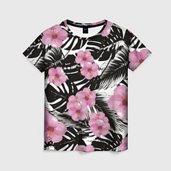 Женская футболка Тропический Стиль