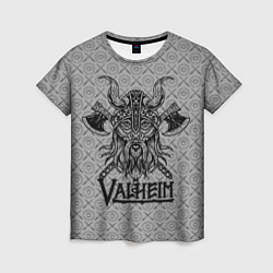 Женская футболка Valheim Viking dark