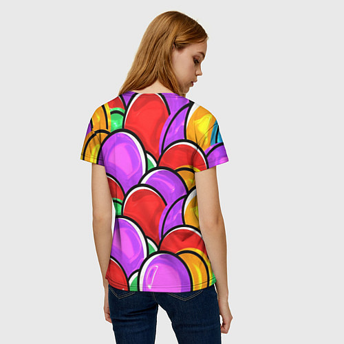 Женская футболка Happy Easter / 3D-принт – фото 4