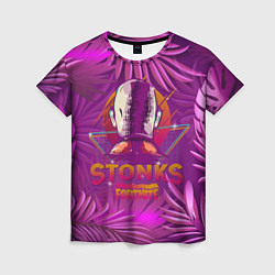 Женская футболка Fortnite Neon Stonks Meme