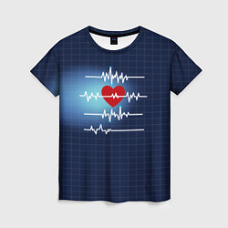 Женская футболка Ритм Сердца
