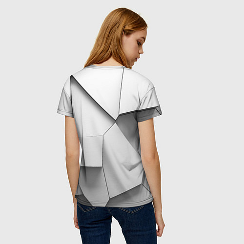 Женская футболка Слом плитки / 3D-принт – фото 4