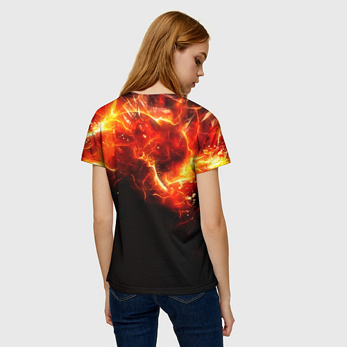 Женская футболка Данте в огне / 3D-принт – фото 4