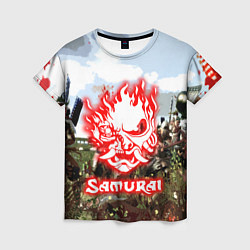 Женская футболка SAMURAI CYBERPUNK