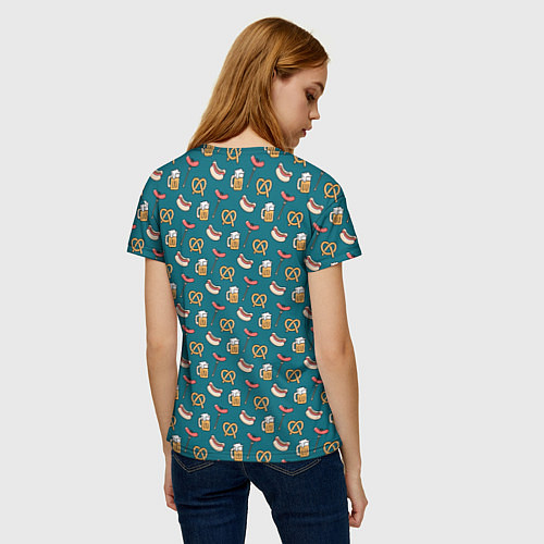 Женская футболка Узор для Октоберфеста / 3D-принт – фото 4
