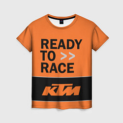 Футболка женская KTM READY TO RACE Z, цвет: 3D-принт