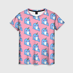 Женская футболка Дельфинчики Единорожки