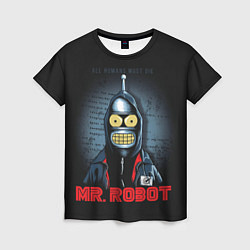 Женская футболка Bender x mr robot