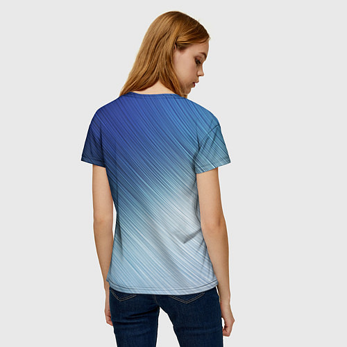 Женская футболка Текстура Оттенки льда / 3D-принт – фото 4
