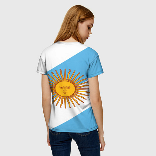 Женская футболка Сборная Аргентины спина / 3D-принт – фото 4