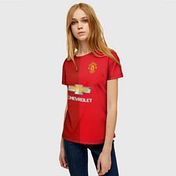 Футболка женская Мхитарян футболка МЮ, цвет: 3D-принт — фото 2