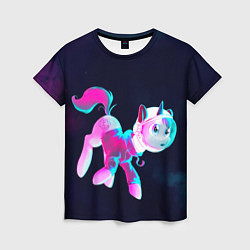 Женская футболка Пони в космосе