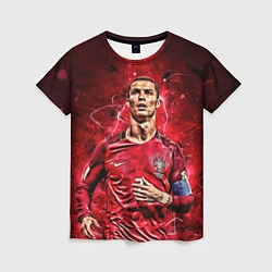 Женская футболка Cristiano Ronaldo Portugal