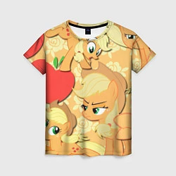 Женская футболка Applejack pattern