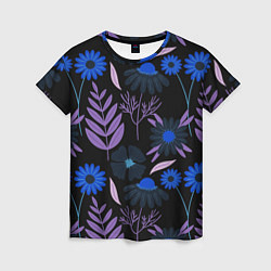 Женская футболка Цветы и листья
