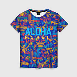 Женская футболка ALOHA HAWAII АЛОХА ГАВАЙИ