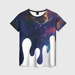 Женская футболка Стекающий космос