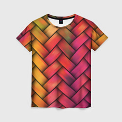 Женская футболка Colorful weave
