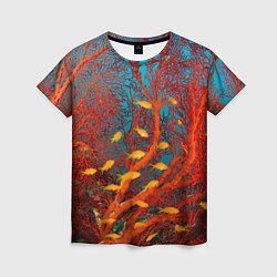 Женская футболка Коралловые рыбки