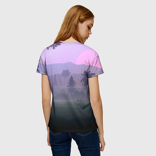 Женская футболка Forest at sunset / 3D-принт – фото 4