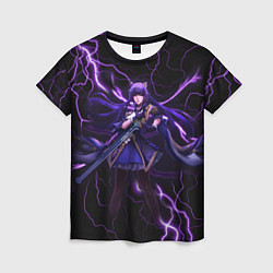 Женская футболка Keqing Genshin Impact Молния