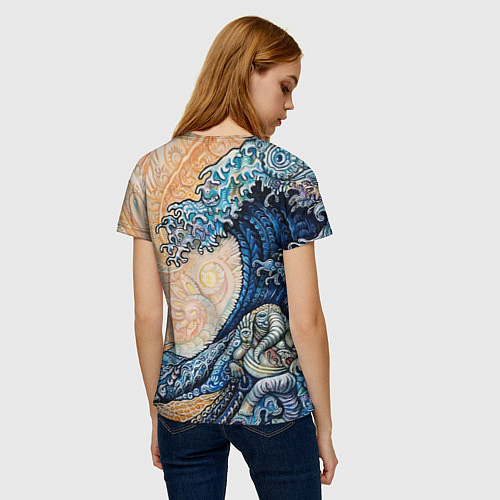 Женская футболка Indian Ocean psychedelics / 3D-принт – фото 4