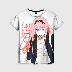 Женская футболка Zero Two, Darling in the Franx