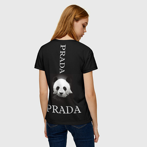 Женская футболка PANDA PRADA / 3D-принт – фото 4