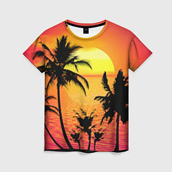Женская футболка Прибрежный закат