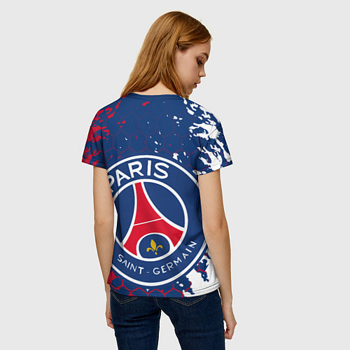Женская футболка ФК ПСЖ FC PSG PARIS SG / 3D-принт – фото 4