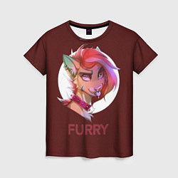 Футболка женская Furry fox, цвет: 3D-принт