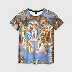 Женская футболка Микеланджело страшный суд