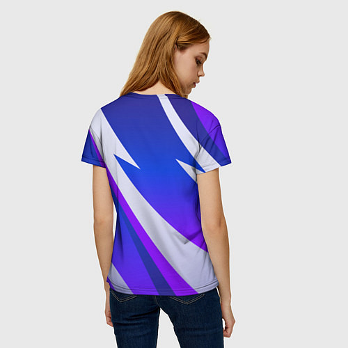 Женская футболка SPORT STYLE BLUE / 3D-принт – фото 4