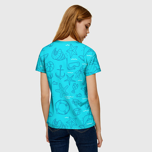 Женская футболка Морская тема / 3D-принт – фото 4