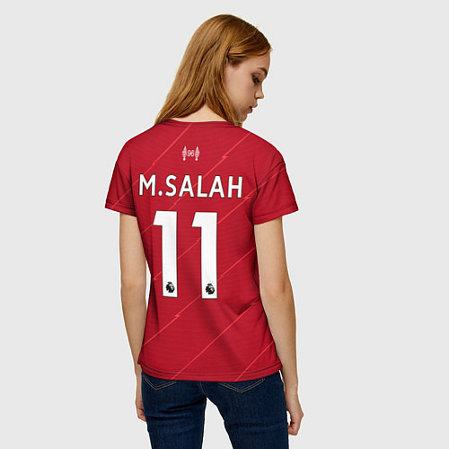 Женская футболка Салах Ливерпуль форма 202122 / 3D-принт – фото 4