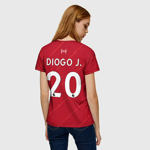 Женская футболка Жота Ливерпуль форма 20212022 / 3D-принт – фото 4