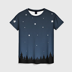 Женская футболка Ночное небо