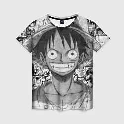 Женская футболка Луфи улыбается one piece