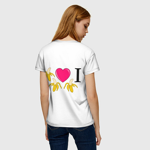 Женская футболка I LOVE BANANAS / 3D-принт – фото 4