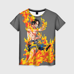 Женская футболка Портгас Д Эйс из One Piece