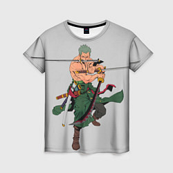 Женская футболка Арт Ророноа Зоро, One Piece